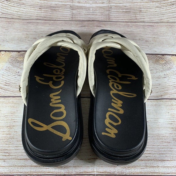 Sam Edelman Vaughn Ivory Leather Sandals Womens Size 8 M - Picture 5 of 8